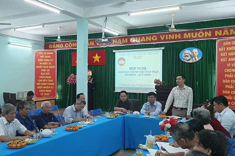 Image: Ủy ban Mặt trận Tổ quốc phường 4 tổ chức Hội nghị giao ban Thành viên Mặt trận mở rộng Quý I năm 2020