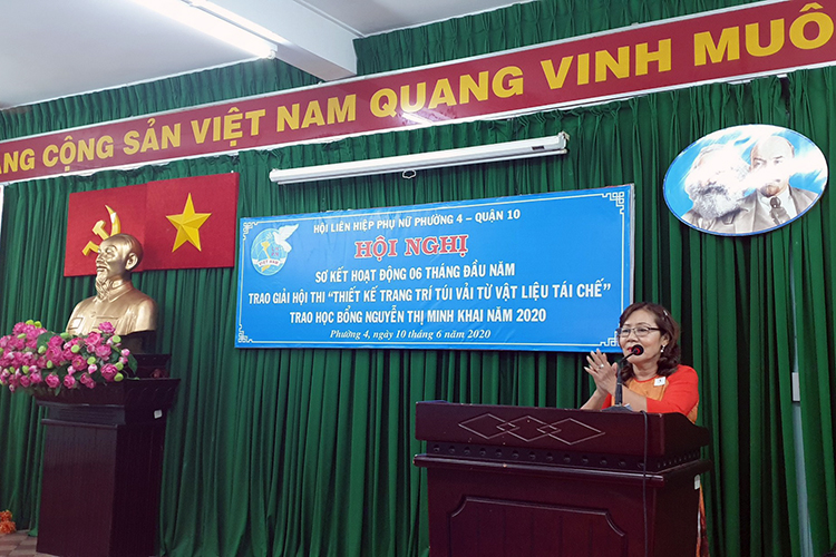 Image: Hội LHPN phường 4 tổ chức Sơ kết hoạt động 6 tháng đầu năm công tác Hội và đề ra phương hướng chỉ tiêu phấn đấu hoạt động 6 tháng cuối năm