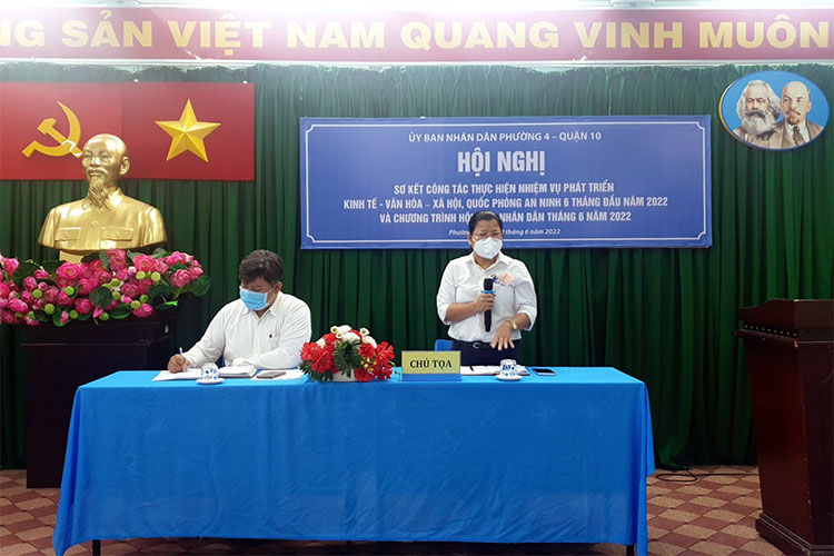 Image: Hội nghị nhân dân tháng 6 và sơ kết công tác chỉ đạo, phát triển kinh tế xã hội 6 tháng đầu năm UBND Phường 4