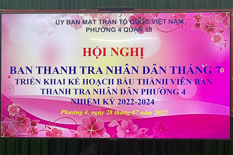 Image: Triển khai hướng dẫn tổ chức Hội nghị nhân dân bầu thành viên Ban Thanh tra nhân dân phường nhiệm kỳ 2022 - 2024