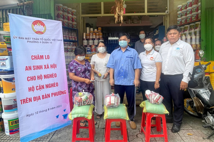 Image: Phối hop cơ sở tôn giáo trên địa bàn Phường 4 chăm lo an sinh xã hội nhân dịp mùa vu lan báo hiếu năm 2022.