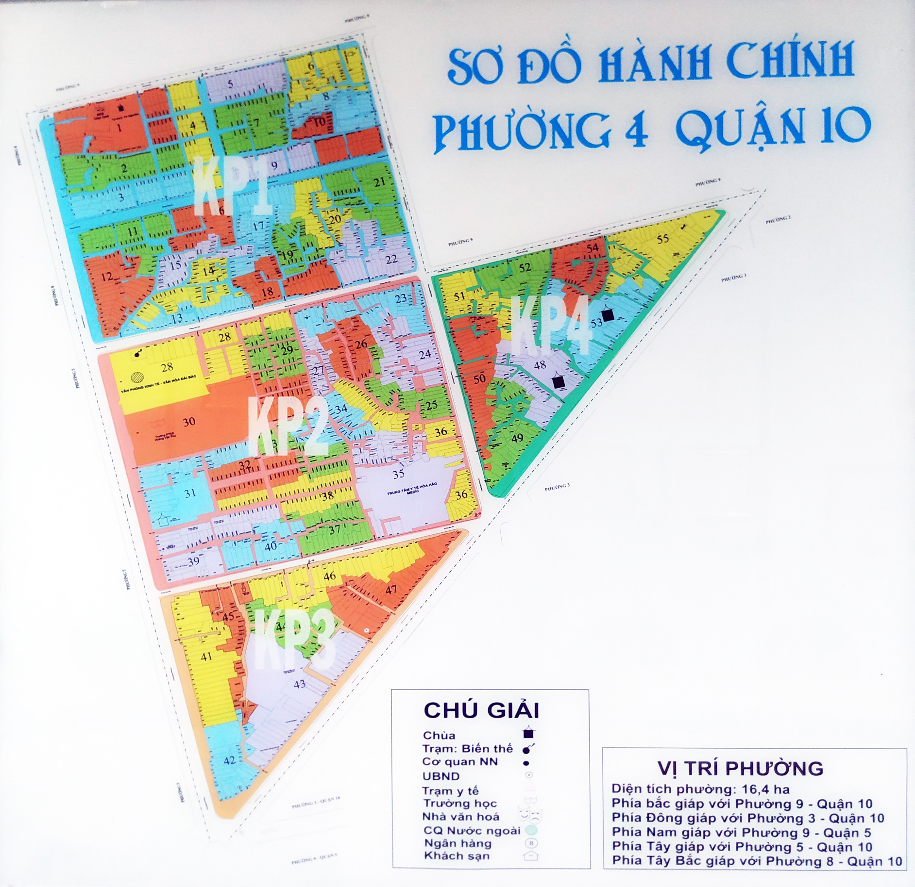 Bản đồ ranh giới hành chính Phường 4 Quận 10